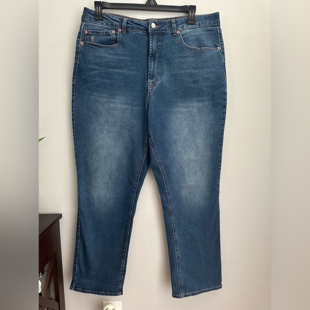 Frye High Rise Relaxed Fit Curvy Women’s Jeans Blue Size 14/32